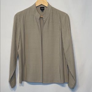 Eileen Fisher Silk Open Front Blazer Jacket Medium